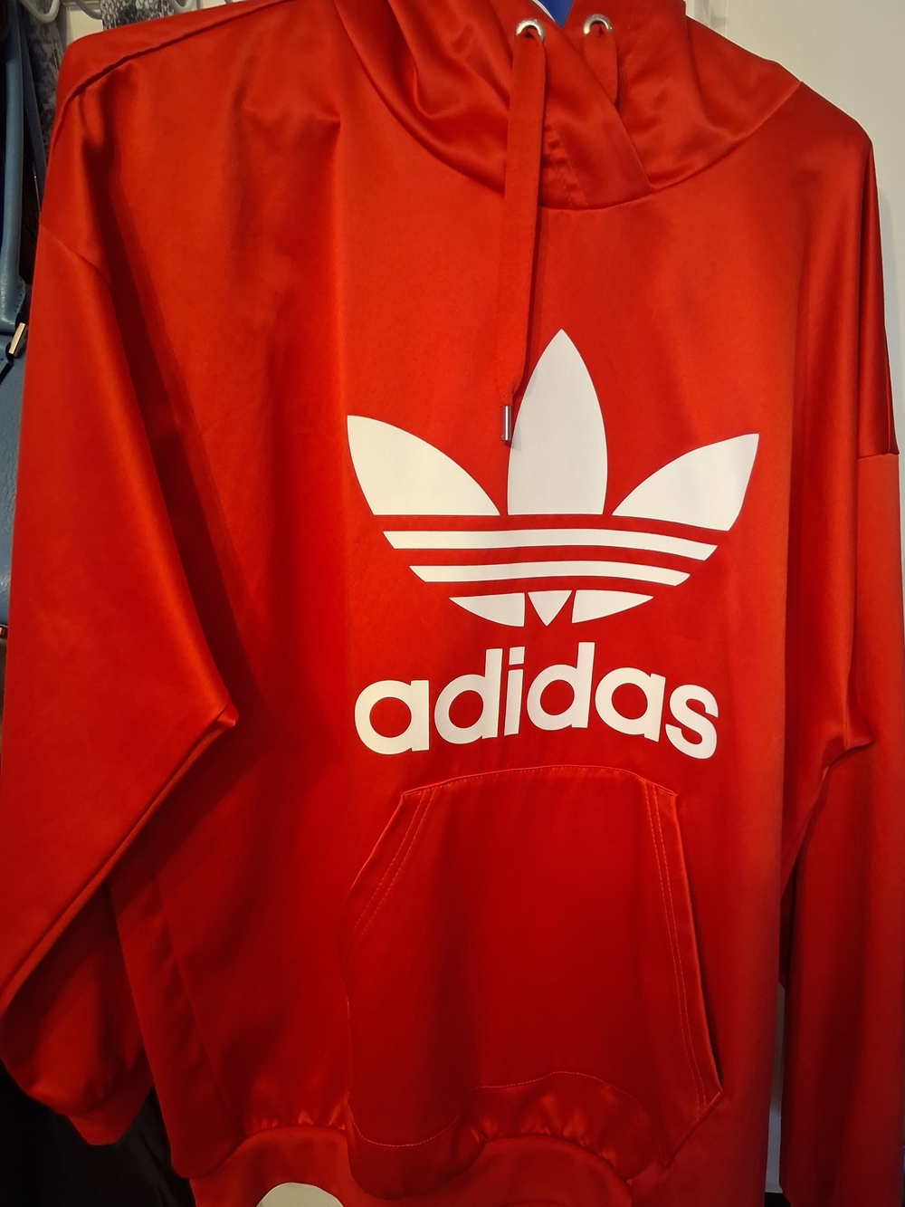 Adidas Red Trefoil Hoodie